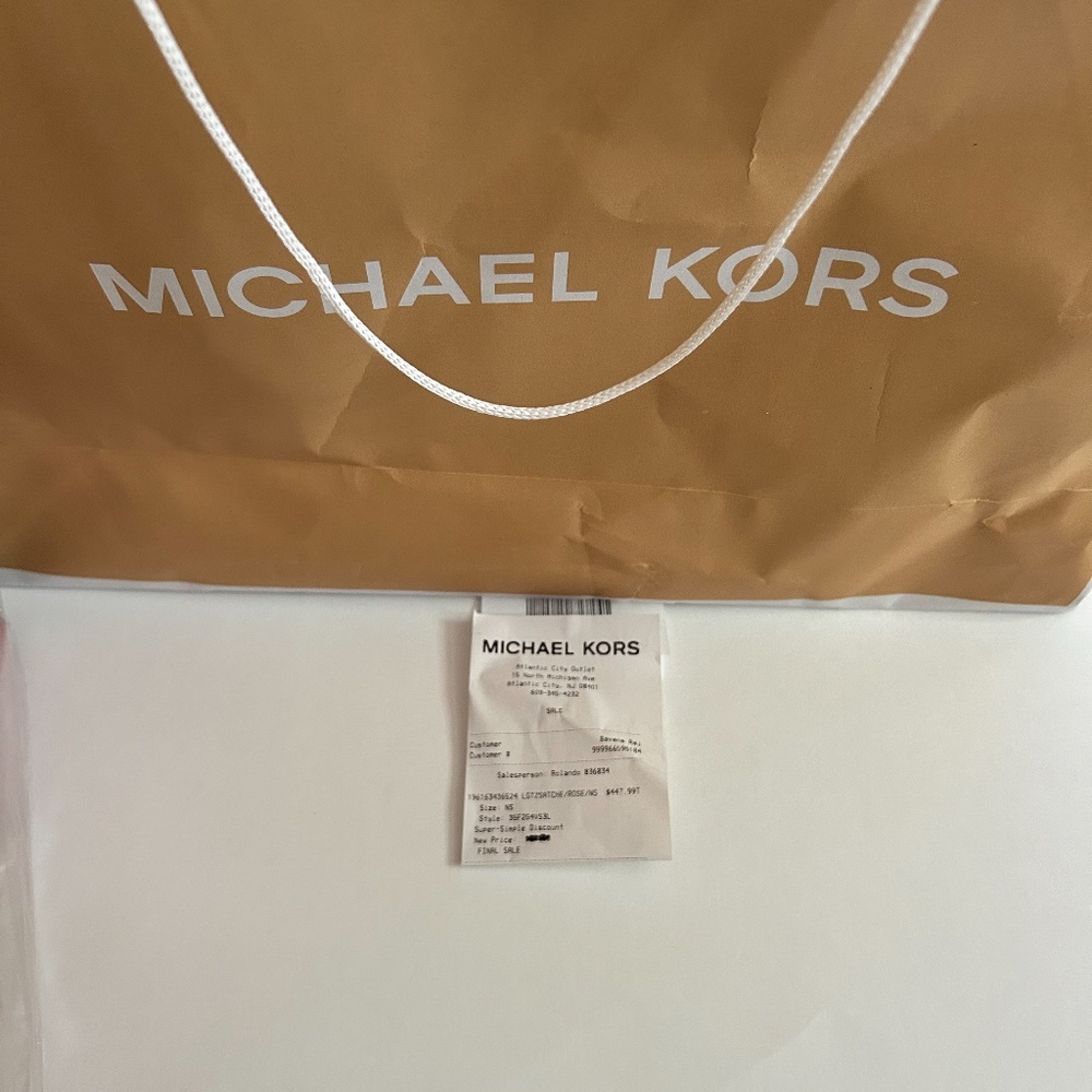 NWT Michael kors Soft Real Leather Satchel ,Rose Color - Picture 7 of 7